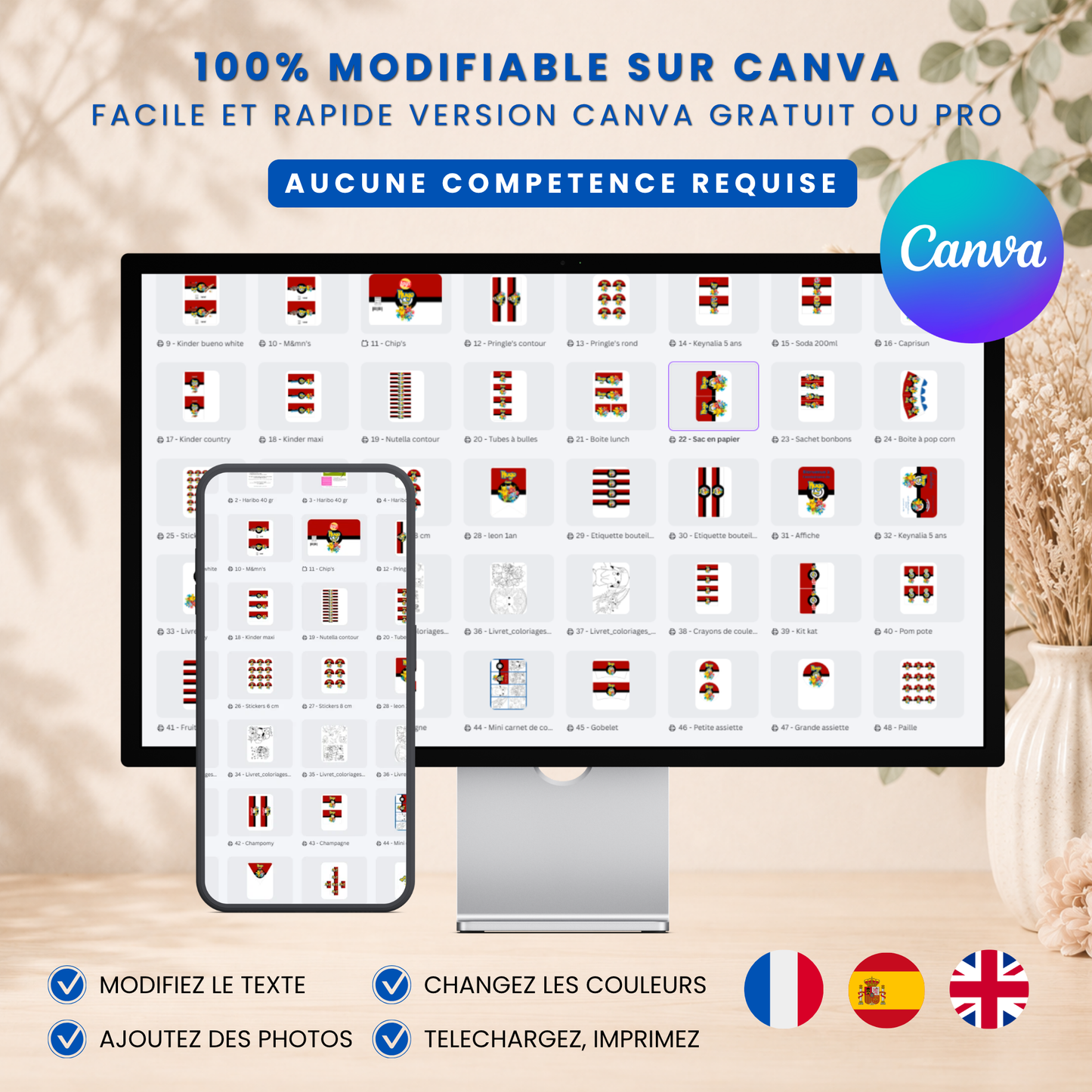 Pack Anniversaire Pokémon – 40 Templates Canva Personnalisables