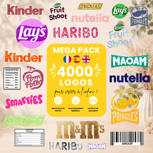 Méga Pack 4 000+ logos & codes-barres | PNG Haute Qualité